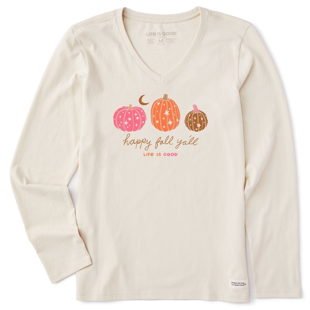 NWT S,M, or L  Cream LS Tee w/ Pumpkin Design